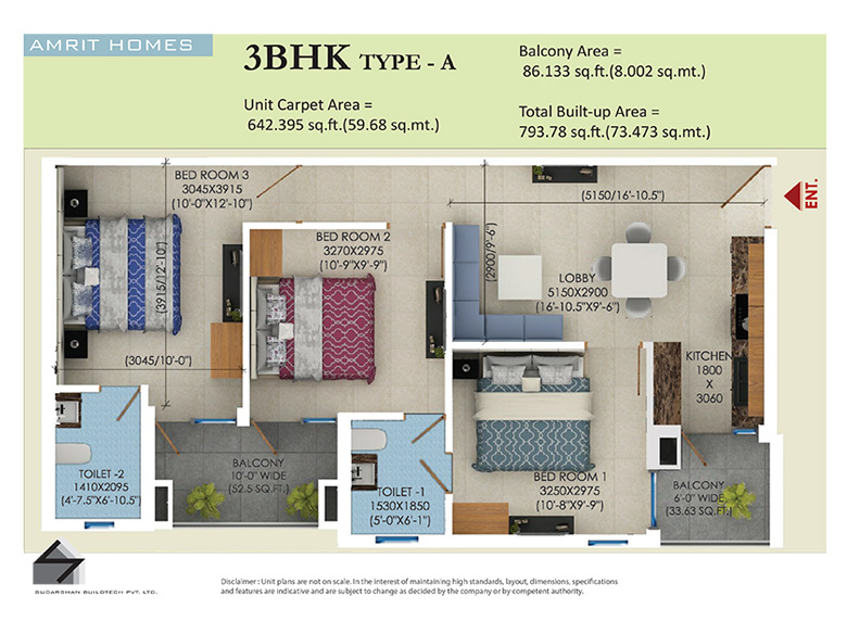 3bhk Floor